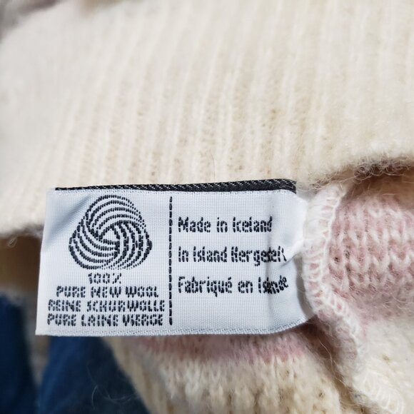 Samband of Iceland VTG 100% Wool Lopapeysa Nordic Design Multicolor Ladies Med - Picture 8 of 11